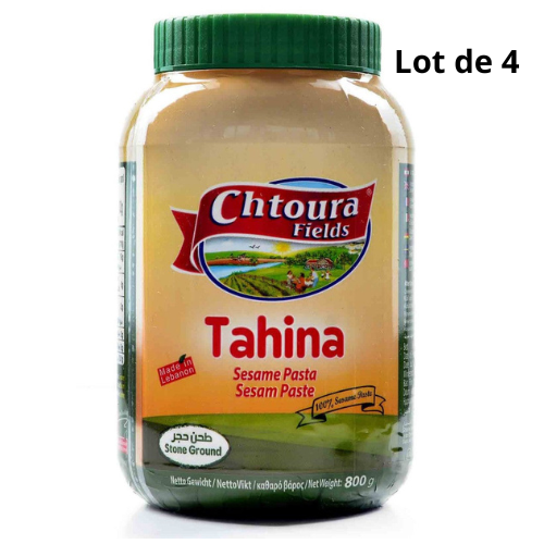 Lot de 12 pots de crème de sésame ( tahina ) - CHTOURA FIELDS