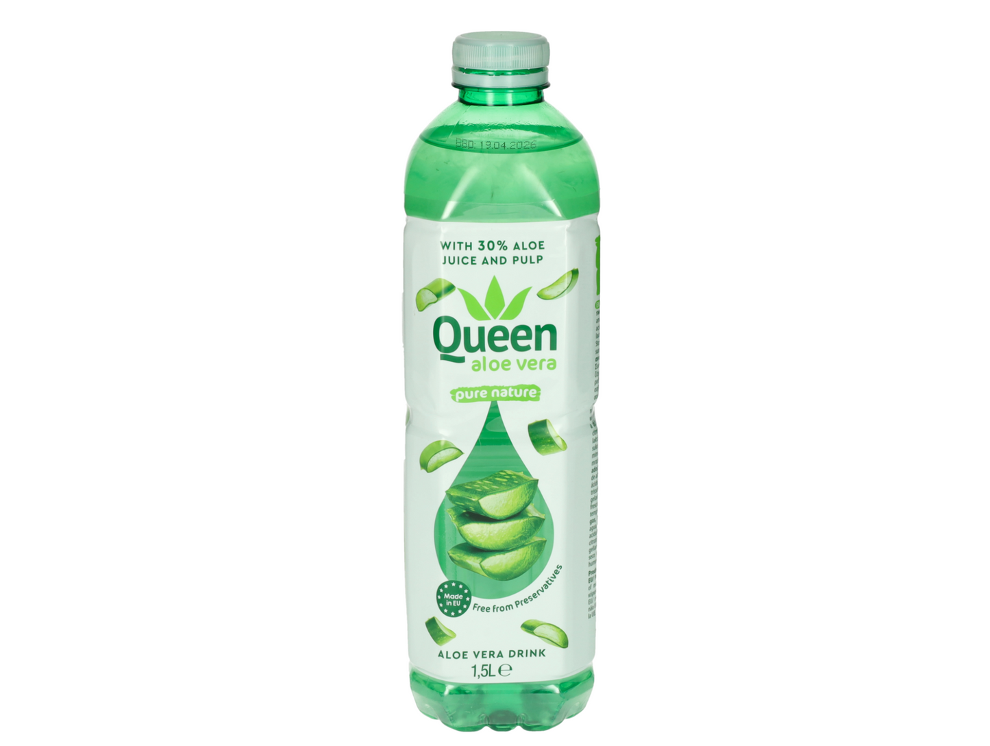 Lot de 6 bouteilles d'eau à l'aloe vera nature 1,5L - QUEEN