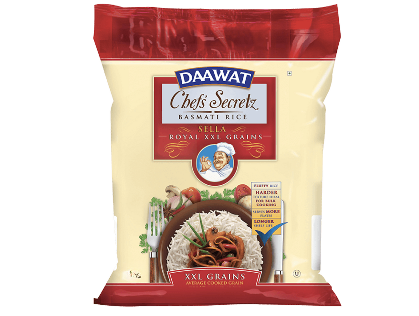 Lot de 10 sachets de riz basmati creamy 1KG - DAAWAT