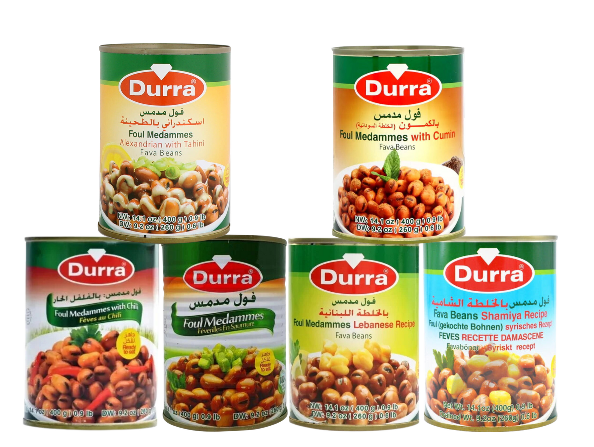 Lot de 12 boîtes de foul prêts à consommer 400G - DURRA