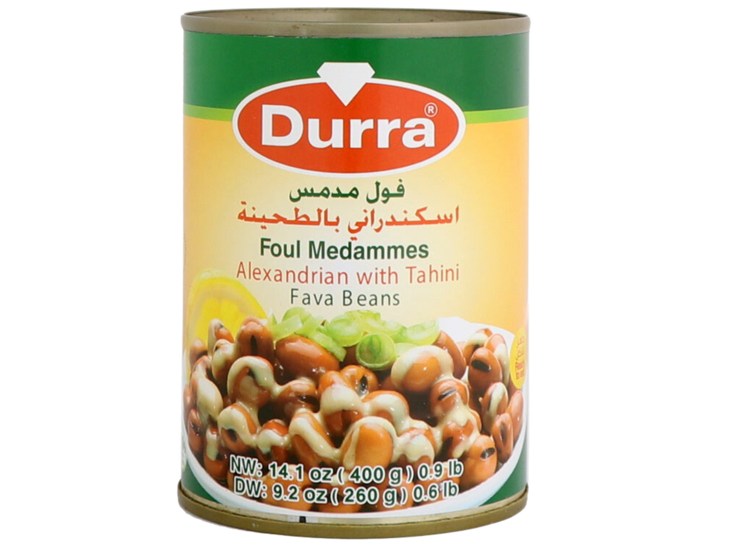 Lot de 12 boîtes de foul prêts à consommer 400G - DURRA Recette à la crème de sésame