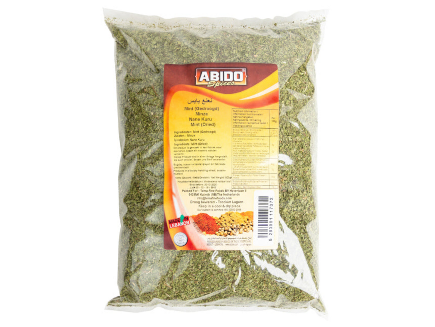 Menthe séchée - ABIDO 500G