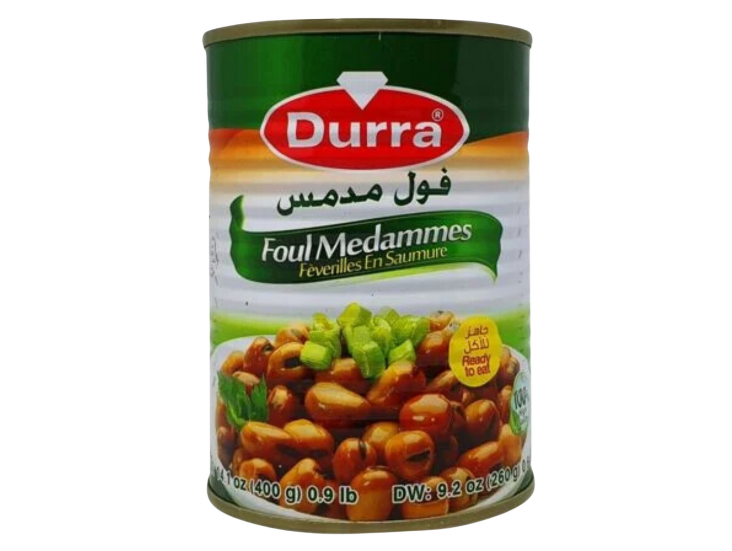 Lot de 12 boîtes de foul prêts à consommer 400G - DURRA Foul medammas