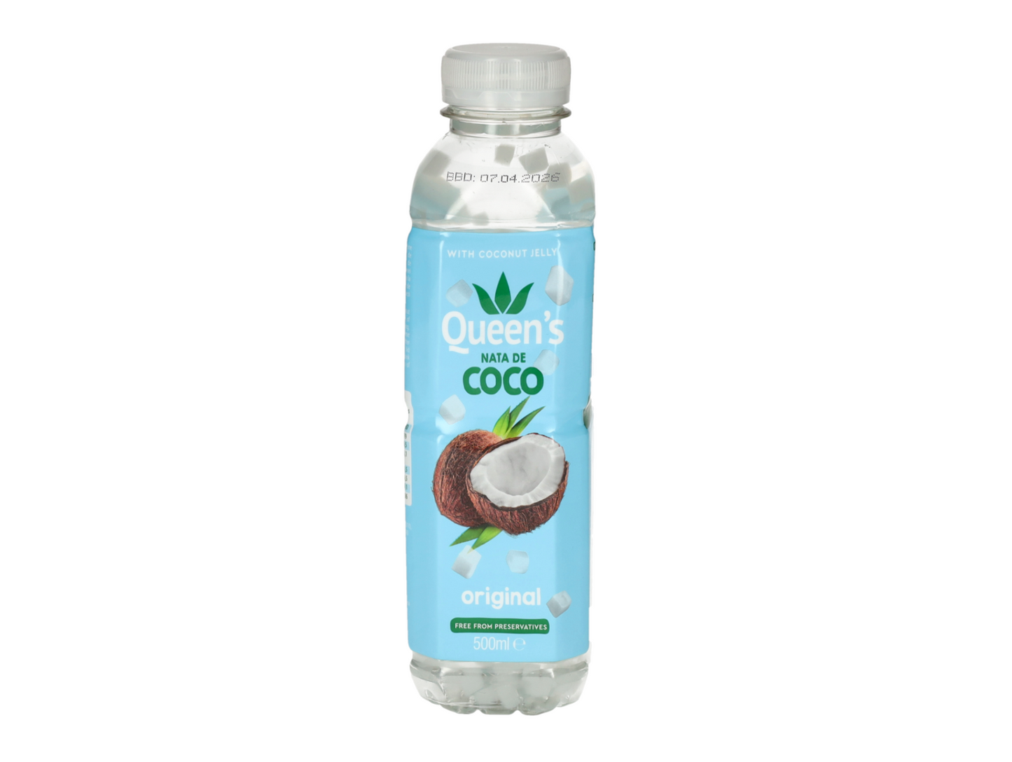 Lot de 12 bouteilles d'eau à l'aloe vera et à la noix de coco 500ML - QUEEN