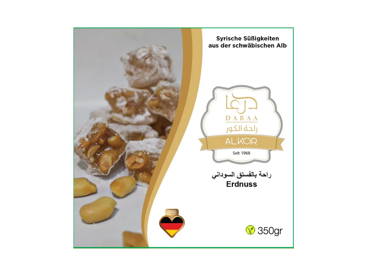 Lot de 6 boîtes de loukoum aux cacahuètes 350G - ALKOR