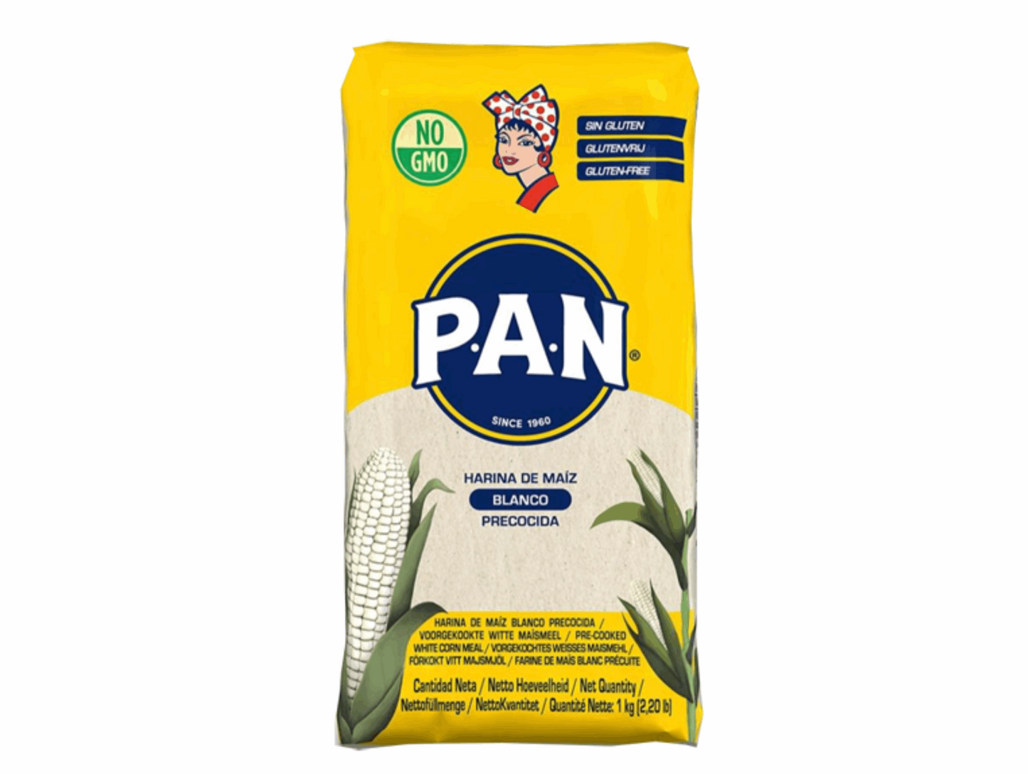 Lot de 10 sachets de farine de maïs blanche 1KG - PAN