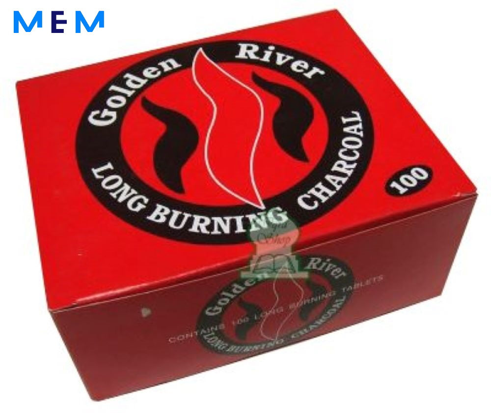 Charbon rapide pour narguilé 33mmx100 GOLDEN RIVER
