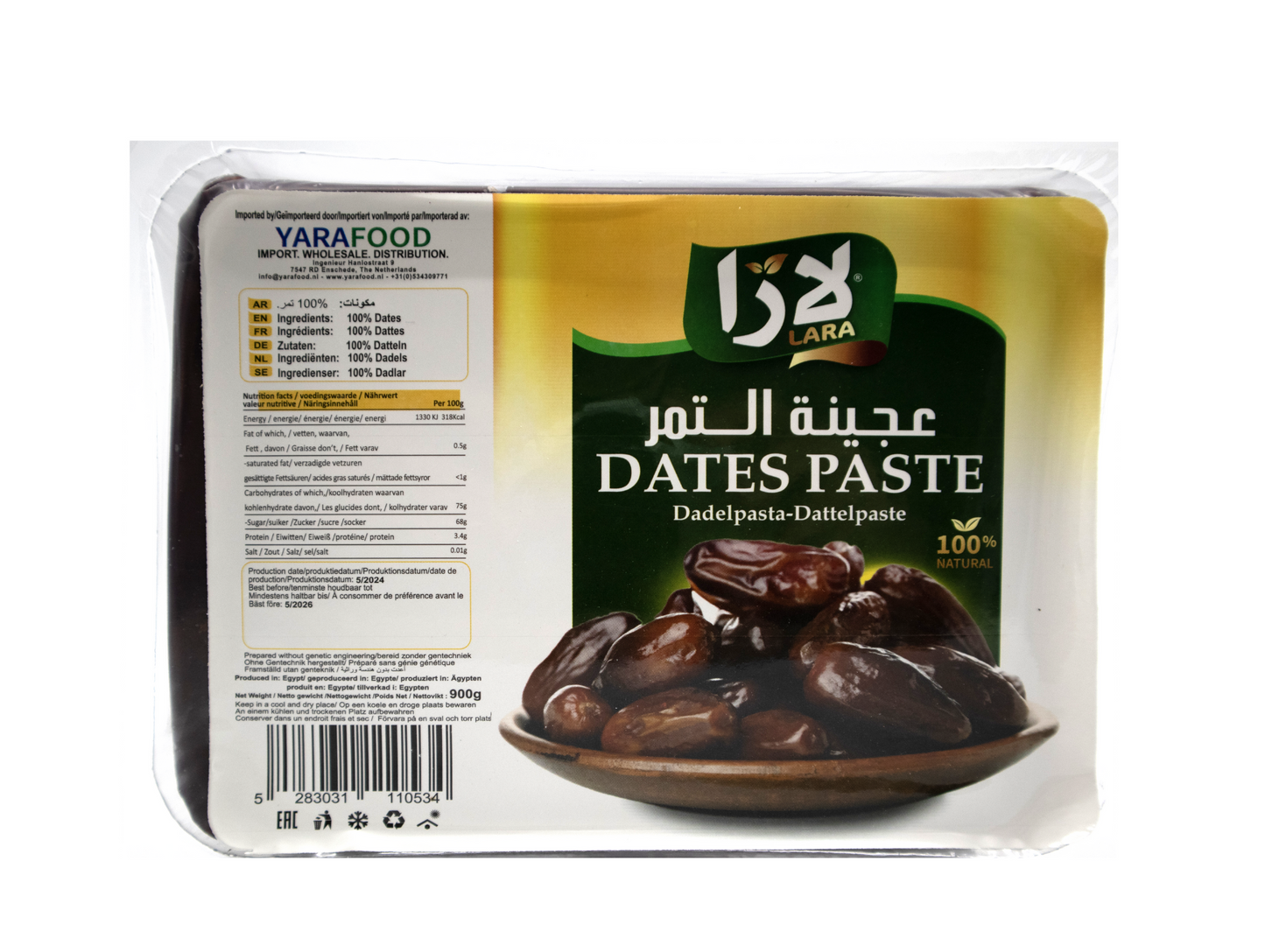 Pâte de dattes 900G LARA