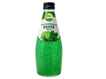 Lot de 6 bouteilles de jus saveur mojito et aux graines de basiliques 300ML - ZINE