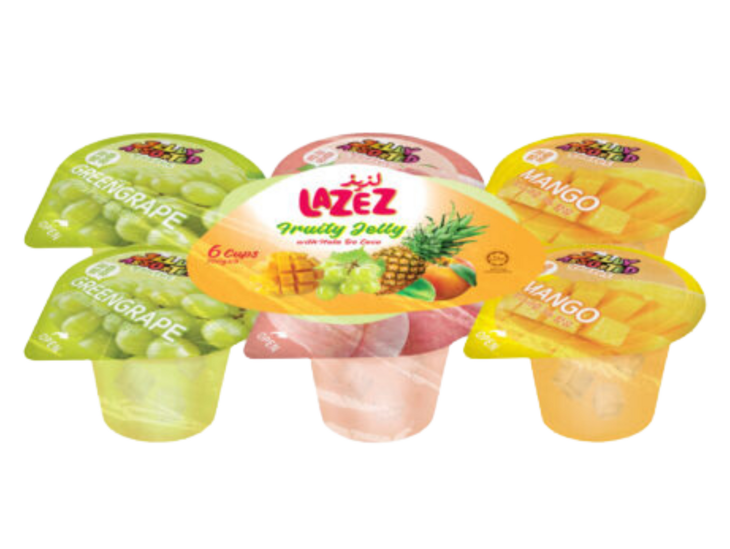 Mini gelées aux fruits et à la crème de coco halal 100G LAZEZ
