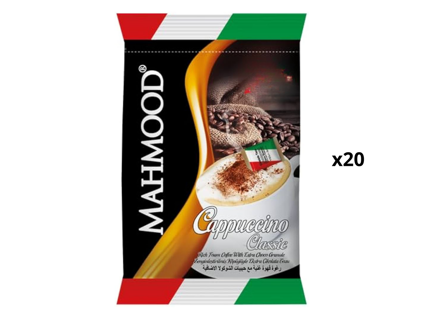 Cappuccino Italien 20 sachets 25G - MAHMOOD COFFEE