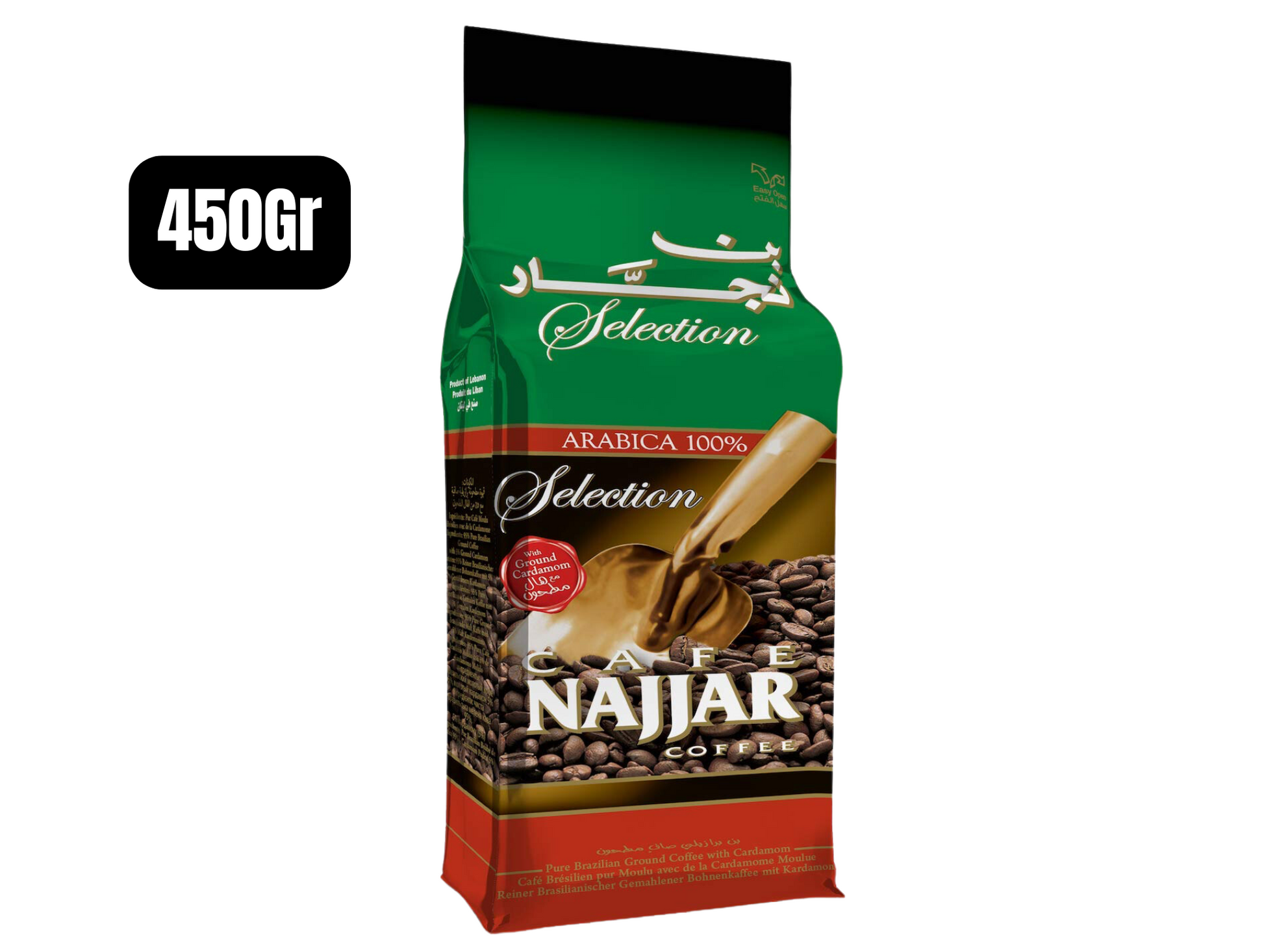 Lot de café libanais moulu à la cardamome - NAJJAR Lot de 10 sachets de 450G