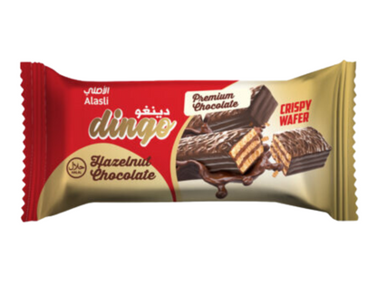 Gaufrettes au chocolat et noisettes 16 paquets de 21G DINGO