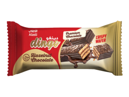 Gaufrettes au chocolat et noisettes 16 paquets de 21G DINGO