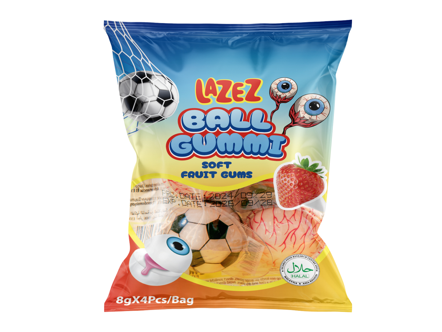Lot de 20 sachets de bonbons gummies balls 32G - LAZEZ