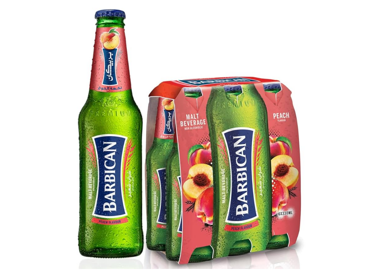 Non-alcoholic peach flavor beer 330ml x6 BARBICAN