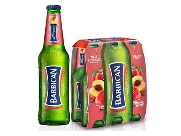 Pack de 6 bières sans alcool saveur pêche 330ml - BARBICAN