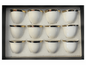 Lot de 12 tasses à café arabe blanches et dorés LM26-3