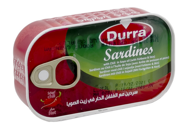 Lot de 25 boîtes de sardines au piment 125G - DURRA