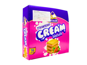 Biscuits à la crème saveur fraise (16paquets x21) DEEMAH