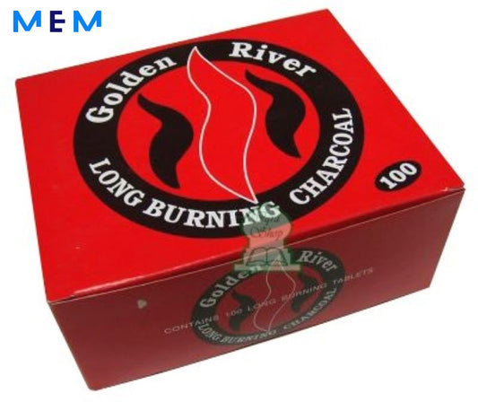 Charbon rapide pour narguilé 33mmx100 GOLDEN RIVER