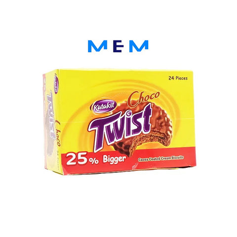 Biscuits au chocolat au lait CHOCO TWIST x24
