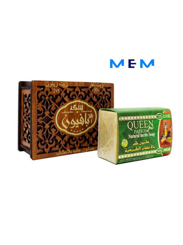 Savon d'Alep AL MALIKA olive+laurier+herbes naturelles 150 gr